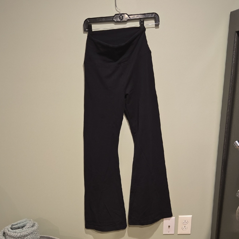 Aerie Offline OG High Waisted Flare Leggings, Black, Medium Short